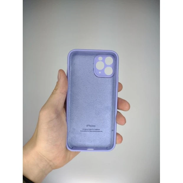 Силикон Original RoundCam Case Apple iPhone 11 Pro (Lilac cream)