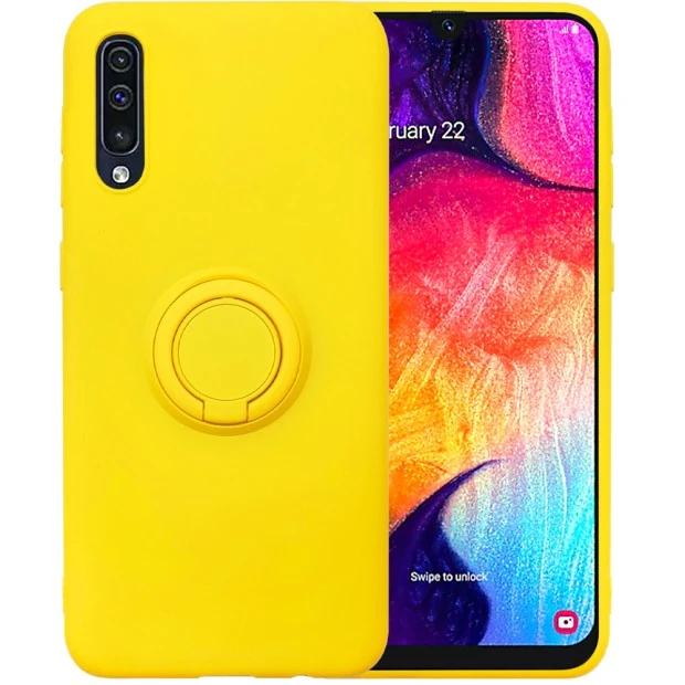 Чехол Ring Silicone Case Samsung Galaxy A30s / A50 / A50s (Жёлтый)
