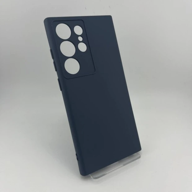 Силіконовий чохол Original Samsung Galaxy S24 Ultra (ShutCam) (Темно-синій)