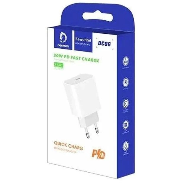 Borofone BA71A PD 20W USB Charger Adapter (1 Type-C) (White)