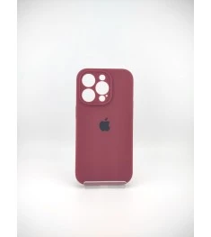 Оригінальний силіконовий чохол RoundCam для Apple iPhone 14 Pro (57) Marsala