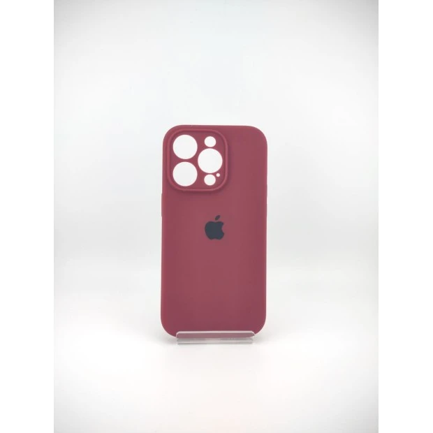 Оригінальний силіконовий чохол RoundCam для Apple iPhone 14 Pro (57) Marsala