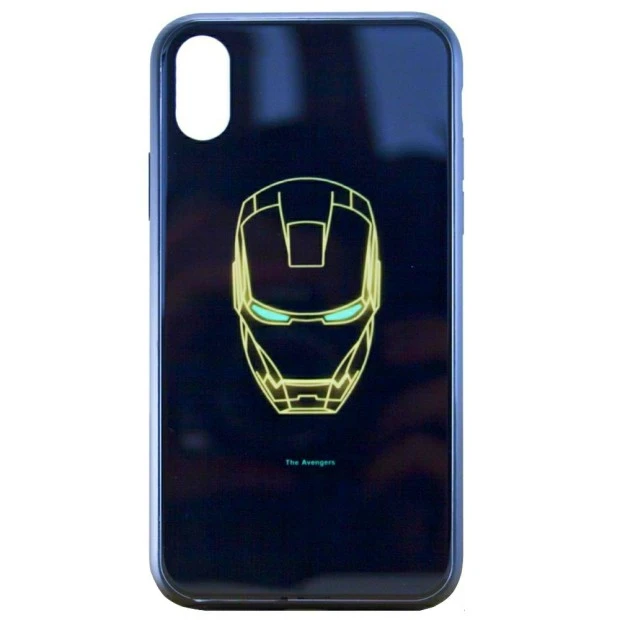 Накладка Luminous Glass Case Apple iPhone XR (Ironman)