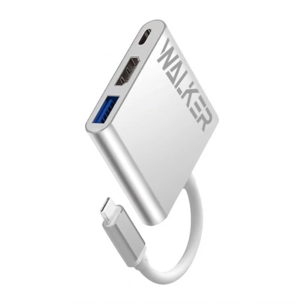 Walker WHUB-35 USB HUB Adapter (Type-C на 1USB  /  1HDMI  /  1Type-C)