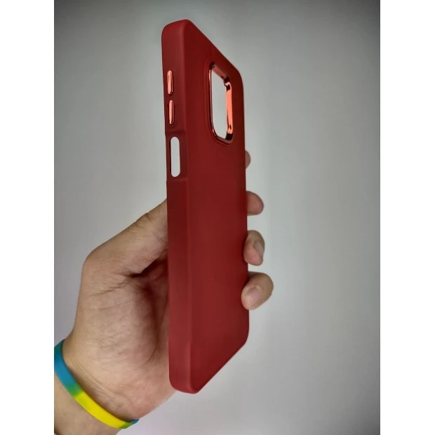 Накладка Metal Camera Xiaomi Redmi Note 9S / Note 9 Pro / Note 9 Pro Max (Тёмно-красный)