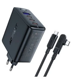 СЗУ-адаптер Acefast A37 100W PD QC 1USB / 3Type-C 5A + Type-C-кабель 2m (Чёрный)..