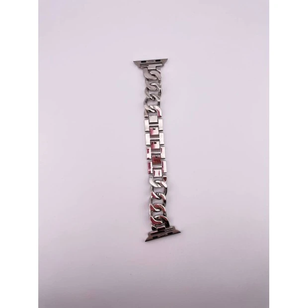 Apple Watch Metal Diamonds Strap 42  /  44  /  45  /  49mm (Silver)