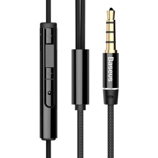 Wired in-ear headphones with a microphone Baseus Enock H06 (Black)