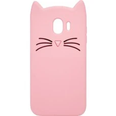 Силиконовый чехол Kitty Case Samsung Galaxy J4 (2018) J400 (розовый)