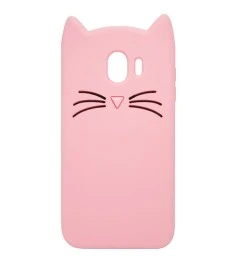 Силикон Kitty Case Samsung Galaxy J4 (2018) J400 (розовый)