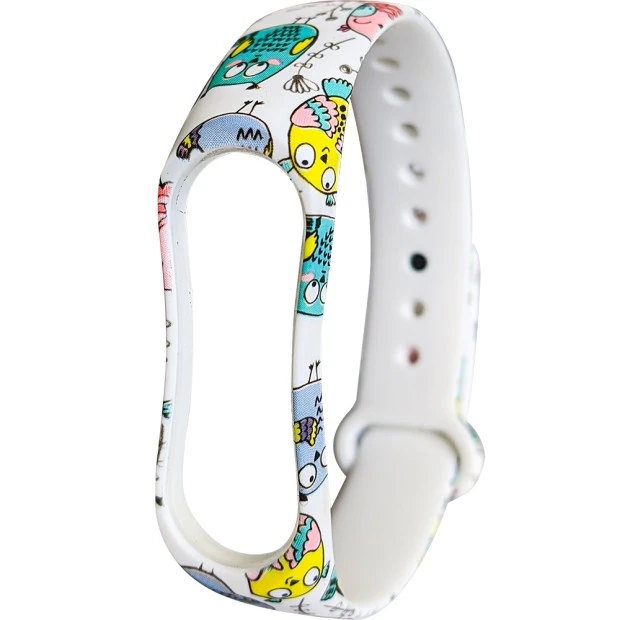 Ремешок Picture Design Xiaomi Mi Band 3 / Mi Band 4 (Сова)