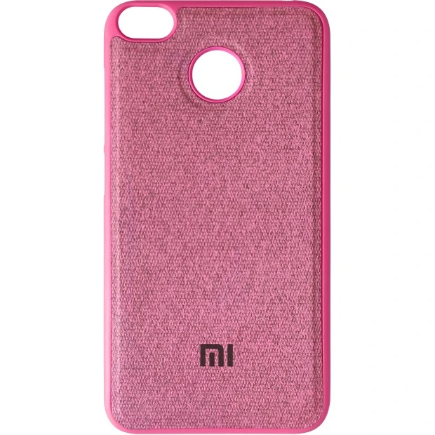 Силіконовий чохол Textile для Xiaomi Redmi 4x (Рожевий)
