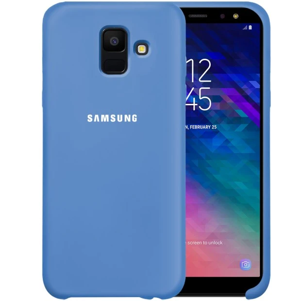 Силикон Original Case HQ Samsung Galaxy A6 (2018) A600 (Светло-синий)