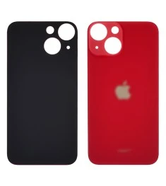 Заднее стекло корпуса для Apple iPhone 13 Red (красное) (Big hole)