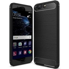 Силикон Polished Carbon Huawei P10 Plus (Чёрный)