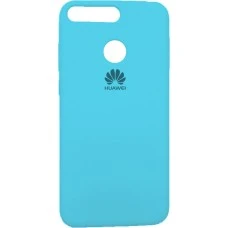Силикон Original Case Logo Huawei Y6 (2018) (Голубой)