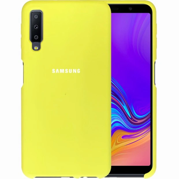 Силикон Original Case HQ Samsung Galaxy A7 (2018) A750 (Лимонный)