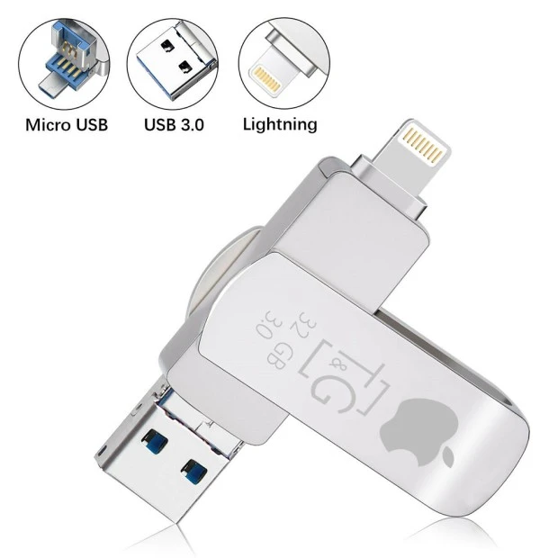 USB флеш-накопитель 3в1 Touch & Go 007 Metal Series 32Gb (IOS / Android / Windows)