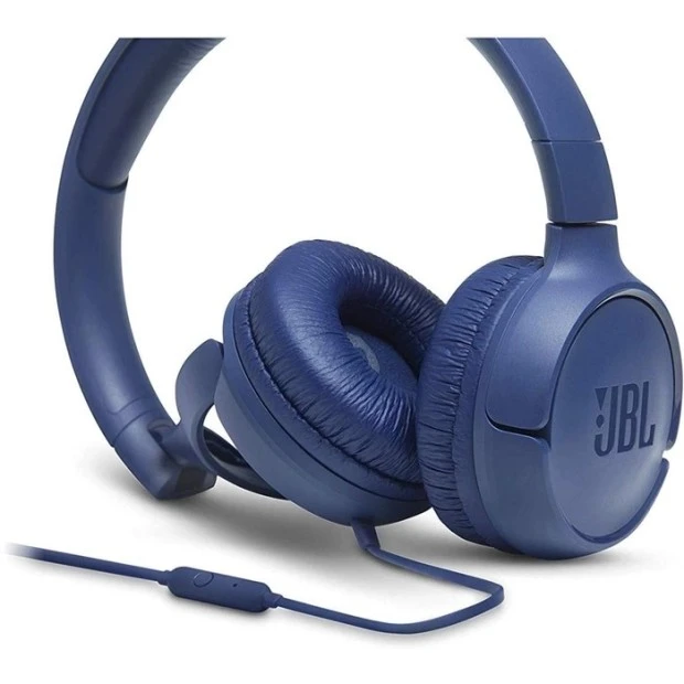 Проводные накладные наушники-гарнитура JBL T500 (Синий)