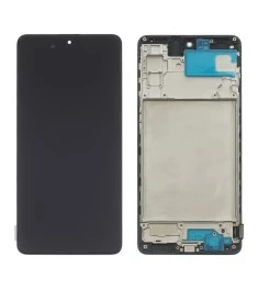 Дисплей для Samsung M515/ M51 с чёрным тачскрином и корпусной рамкой OLED
